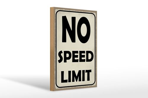 Holzschild Spruch 20x30cm No speed limit