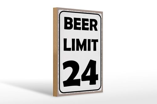 Holzschild Spruch 20x30cm BEER Limit 24 Bier