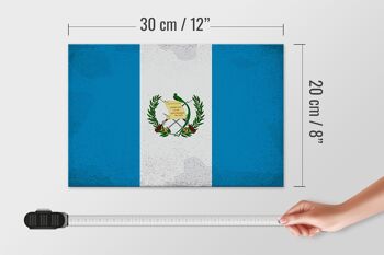 Panneau en bois drapeau Guatemala 30x20cm Drapeau Guatemala vintage 4