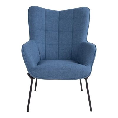 Glasgow Chair - Stuhl in Blau m. schwarze Beine