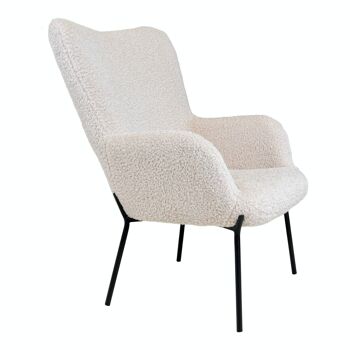 Glasgow Chair - Chaise en peau d'agneau artificielle w. jambes noires 4