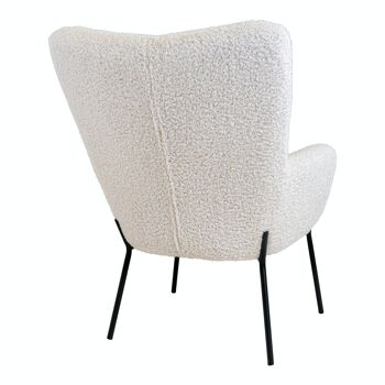 Glasgow Chair - Chaise en peau d'agneau artificielle w. jambes noires 5
