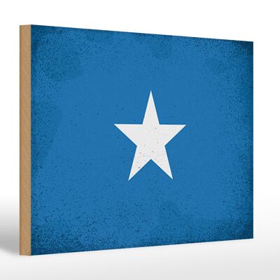 Holzschild Flagge Somalia 30x20cm Flag of Somalia Vintage