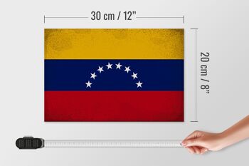 Panneau en bois drapeau Venezuela 30x20cm Drapeau Venezuela vintage 4