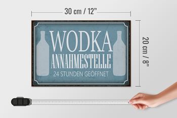 Panneau en bois indiquant 30x20cm Point d'acceptation de la vodka 24 heures 4