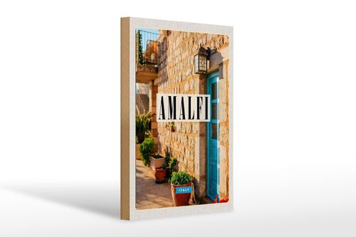 Holzschild Reise 20x30cm Amalfi Italy Urlaub Reiseland