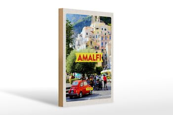 Panneau en bois voyage 20x30cm Amalfi Italie vacances 1