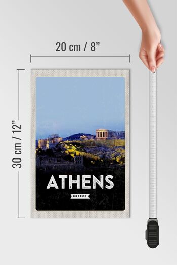 Panneau en bois voyage 20x30cm Athènes Grèce aperçu décoration 4