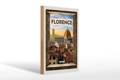 Holzschild Reise 20x30cm Florence Italy italien Urlaub Toscana