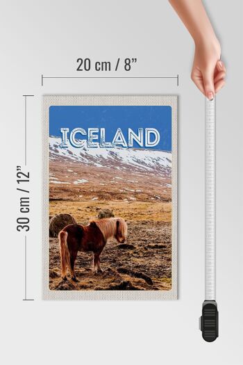 Panneau en bois voyage 20x30cm poney islandais cheval islandais cadeau 4