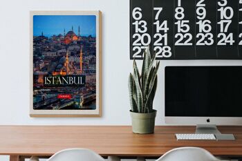 Panneau en bois voyage 20x30cm Istanbul Turquie image mosquée 3