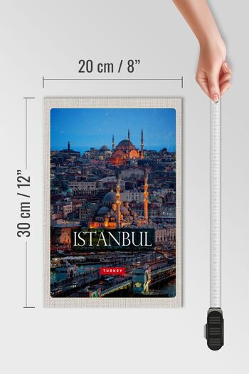 Panneau en bois voyage 20x30cm Istanbul Turquie image mosquée 4