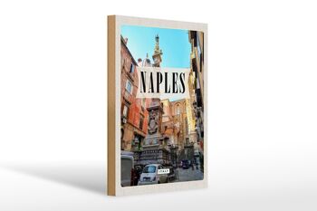 Panneau en bois voyage 20x30cm Naples Italie Naples Italie architecture 1