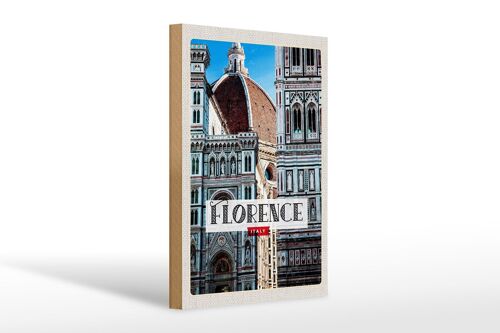 Holzschild Reise 20x30cm Florence Italy Urlaub Altstadt