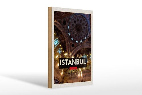 Holzschild Reise 20x30cm Retro Istanbul Turkey Großer Markt