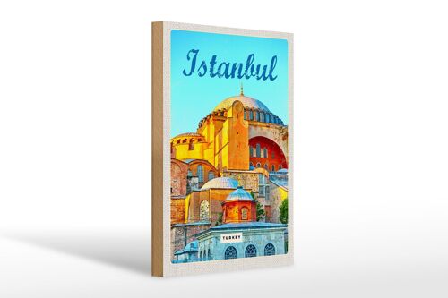 Holzschild Reise 20x30cm Istanbul Turkey Bild Urlaub Geschenk