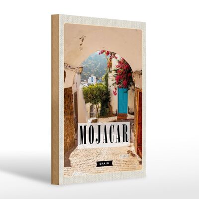 Cartello in legno da viaggio 20x30 cm Mojacar Spagna Vacanze in Spagna