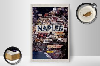 Panneau en bois voyage 20x30cm Naples Italie Naples guide de la ville Mer 2