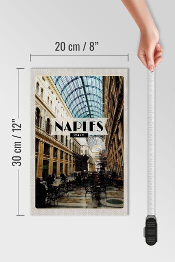 Panneau en bois voyage 20x30cm Naples Italie Naples Galleria cadeau 4