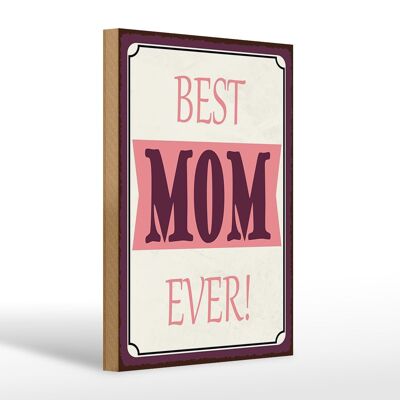 Letrero de madera que dice 20x30cm mejor mamá del mundo mejor regalo de mamá