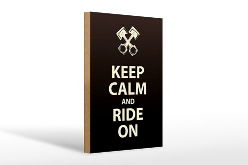 Holzschild Spruch 20x30cm Keep calm and ride on