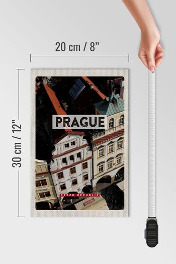 Panneau en bois voyage 20x30cm Vieille Ville de Prague République Tchèque 4