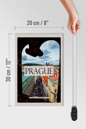 Panneau en bois voyage 20x30cm Prague Vieille Ville République Tchèque cadeau 4