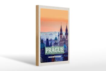 Panneau en bois voyage 20x30cm Vieille Ville de Prague Prague République Tchèque 1