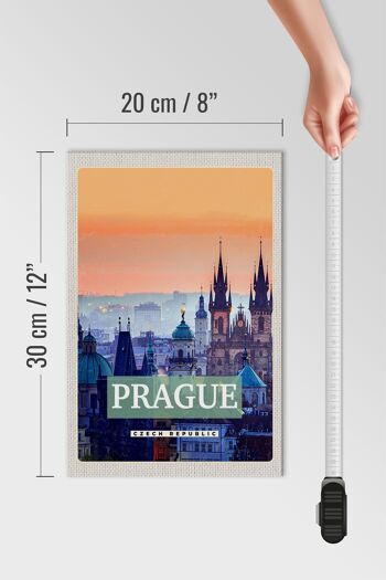 Panneau en bois voyage 20x30cm Vieille Ville de Prague Prague République Tchèque 4
