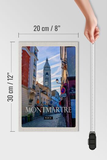 Panneau en bois voyage 20x30cm Montmartre Paris quartier des artistes 4