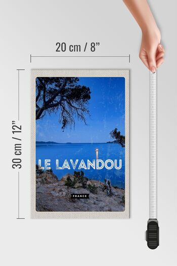 Panneau en bois Voyage 20x30 m Rétro Le Lavandou France Vacances 4