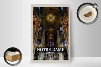 Panneau en bois voyage 20x30cm Cathédrale Notre Dame de Paris cadeau 2