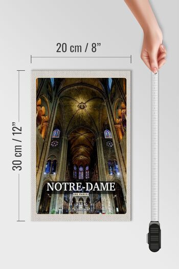 Panneau en bois voyage 20x30cm Cathédrale Notre Dame de Paris cadeau 4