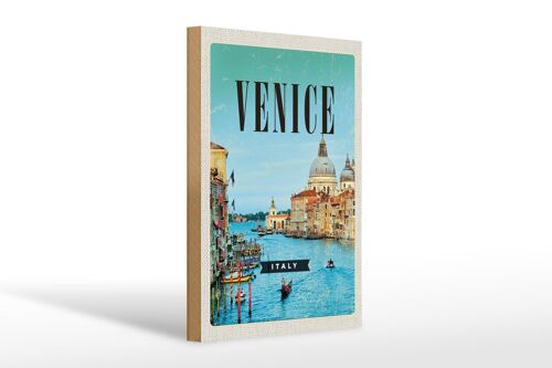 Holzschild Reise 20x30cm Venedig Venice Italy Meer Urlaub