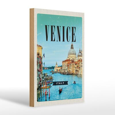 Holzschild Reise 20x30cm Venedig Venice Italy Meer Urlaub