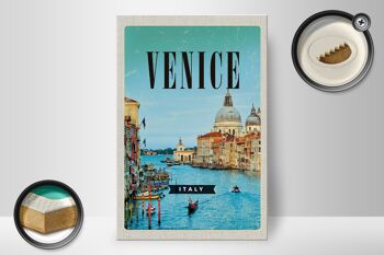 Panneau en bois voyage 20x30cm Venise Venise Italie vacances à la mer 2