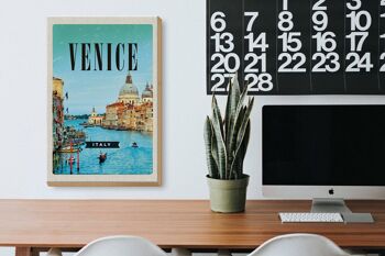 Panneau en bois voyage 20x30cm Venise Venise Italie vacances à la mer 3