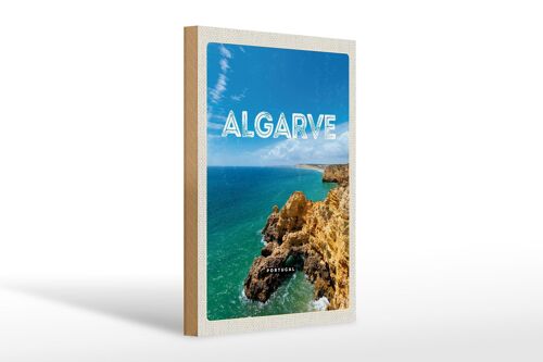 Holzschild Reise 20x30cm Algarve Portugal Meer Urlaub