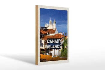 Panneau en bois voyage 20x30cm Îles Canara Espagne destination de vacances 1