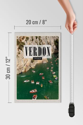 Panneau en bois voyage 20x30cm Verdon France Gorges du Verdon Mer 4