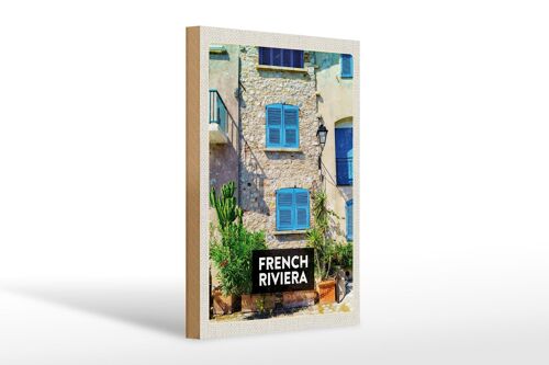 Holzschild Reise 20x30cm French Riviera Reiseziel Tourismus