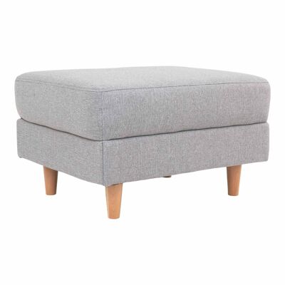 Bologna Pouf - Pouf grigio chiaro con gambe naturali 52x68xH42 cm HN1001