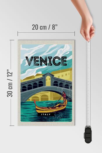 Panneau en bois voyage 20x30cm Venise Italie photo pittoresque 4