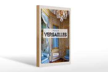 Panneau en bois voyage 20x30cm Chambre Château de Versailles France 1