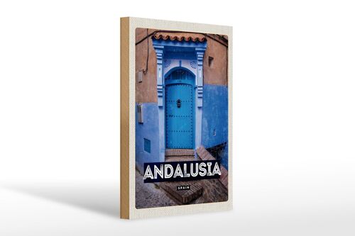 Holzschild Reise 20x30cm Andalusia Spain Retro Altstadt