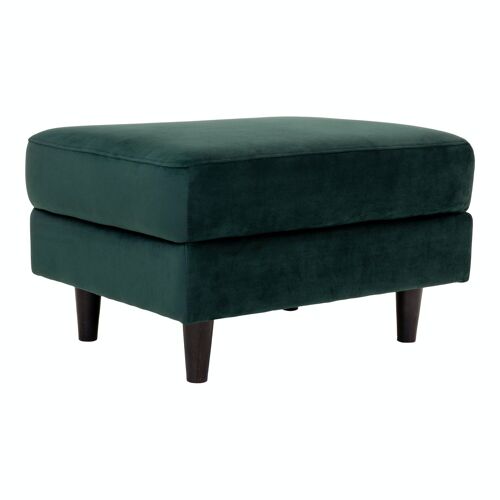 Bologna Pouf - Pouf in dark green velvet with black legs 52x68xH42 cm HN1006