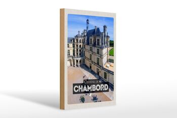 Panneau en bois voyage 20x30cm Château de Chambord 1