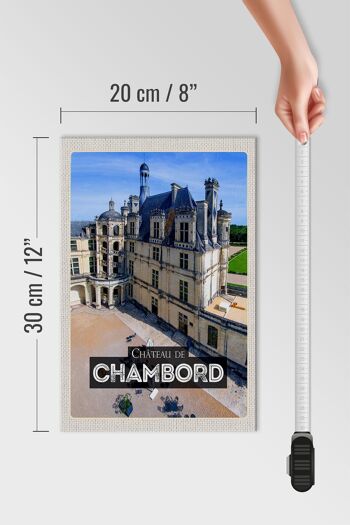 Panneau en bois voyage 20x30cm Château de Chambord 4