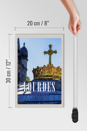 Panneau en bois voyage 20x30cm Lourdes Sanctuaire Notre-Dame 4