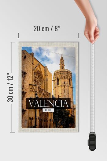 Panneau en bois voyage 20x30cm Valence Espagne architecture tourisme 4